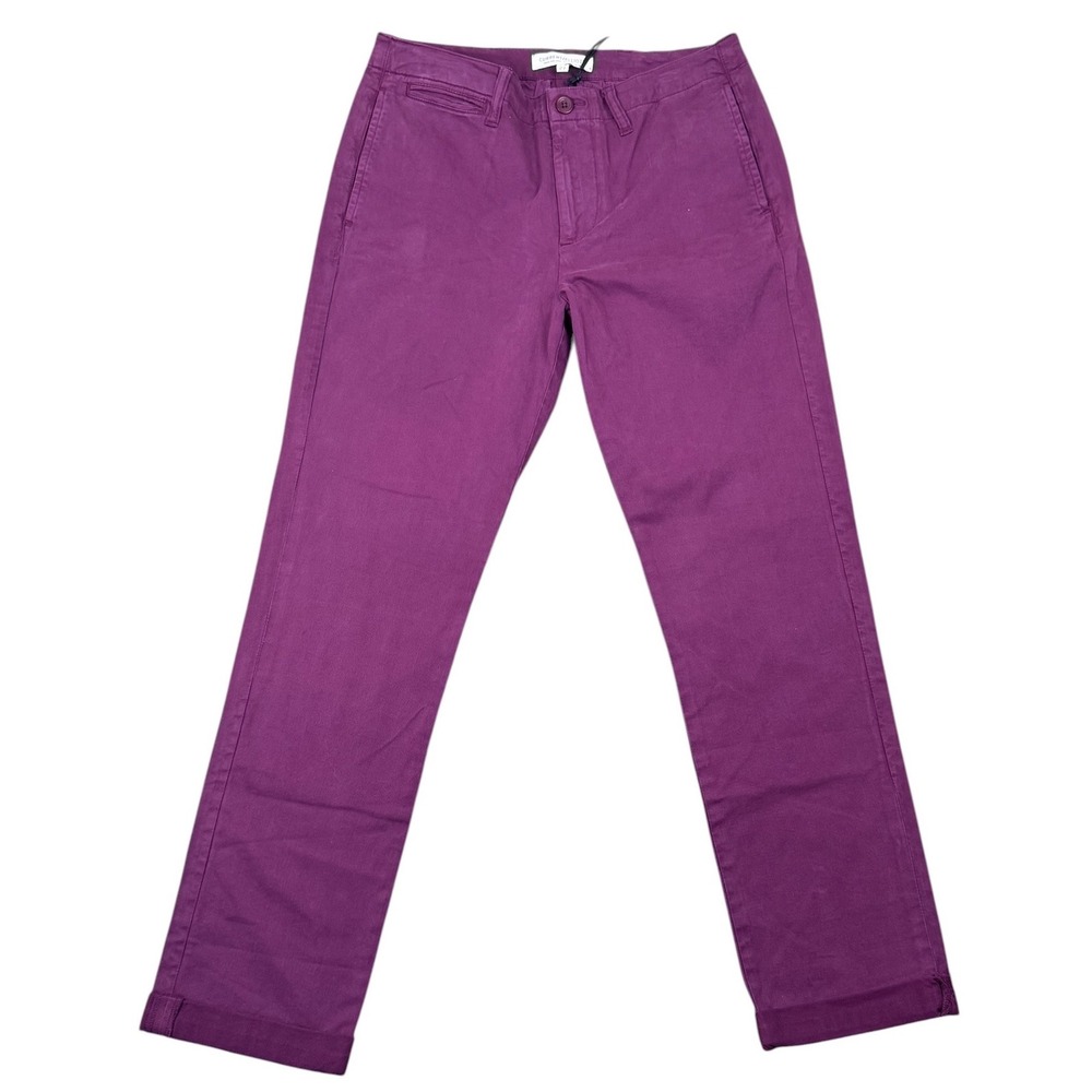 NWT Current/Elliott The Captain Plum Caspia Purple Straight Pants Trousers 27